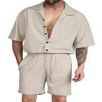 Mubineo muške ljetne casual odjeće odlična majica kratkih rukava + elastična struka kratke hlače
