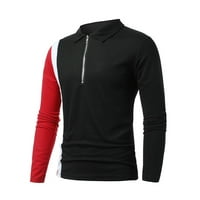 Polo Tee majice za muškarce Muški dugi rukav Golf polo majice casual putničke performanse košulje crna, xxl