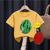 T-majica za djevojčice Toddler Tops Kids Dječji pokloni Promjena Flip-a Wequins Lubenica kratkih rukava