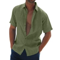 Muška majica musko casual košulja kratki rukav isključite majicu košulje na ovratniku Flanel majica
