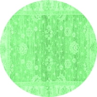 Ahgly Company u zatvorenom okruglom orijentalnim smaragdnim zelenim modernim prostirkama područja, 6