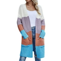 Kardigan za žene jesen i zimski pleteni kardigan labav kaput sa čvrstom veličinom