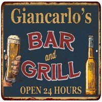 Green Bar i grill znak Giancarlo Mat Finish Metal 116240044991