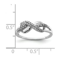 Čvrsti sterling srebrna diamond Infinity love čvor Simbol Simbol prstenaste veze