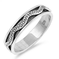 Val Stinner Snake oksidirani sterling srebrni prsten nakit ženski muški unise veličine 9