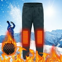 Dezsed muške zimske hlače hlače hlače zime zimske pametne termostatske jastučiće koljena parovi plus baršunaste zadebljanje hlače svijetlo zeleno xl