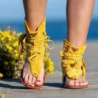 Rewenti Women Girls Retro Flip Flops Bohemian Tassel Sandale Roman Beach Cipele Boots Ljetne žene Sandale