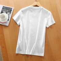 Inspirirajuća slova natpisući žensku majicu, meka i prozračna tkanina, pogodna za svakodnevne habanje - ljetni vrhovi za žene