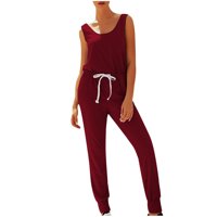 Ženski Rompers za ljeto slaba boja Noćna odjeća bez rukava Bodysuit Playsuit ROMper CRVEN XL