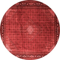 Ahgly Company u zatvorenom okruglom medaljonima crvene tradicionalne prostirke područja, 6 'krug