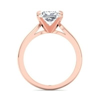 Naxos - Moissite Princess Cut Lab Diamond Solitaire zaručni prsten