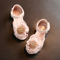 DMQupv školske cipele za djevojčice sandale djevojke Djevojke dječje čipke kožna cvjetna princeza dječja djeca djeca visoke vrhove cipele ružičaste 9