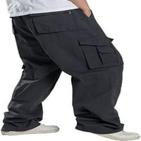 Muške baggy teretne hlače Ležerne prilike labave fit elastične struke pamučne pantalone Twill Tergo