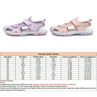 Oucaili Kids Flat Sandal Magic trake za plažu Zatvorene nožne sportske sandale Comfort Mesh Shoe School Flats Pink 4y