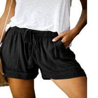 Gomelly Dame kratke vruće hlače Solidne boje Ljeto Plažni kratke hlače Baggy Mini pantne žene Hawaii
