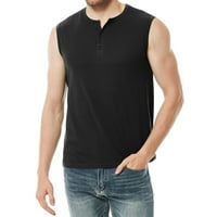 Muška ljetna majica bez rukava Casual Sports, okrugli vrat Brza suha čvrsta boja Osnovni kratki rukav