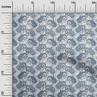 Onuone pamučna svila Teal Plava tkanina Azijski Paisley DIY odjeću za pretežanje tkanine Ispis tkanina