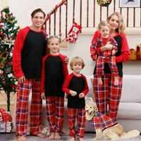 Gosuguu Božićne pidžame za obitelj podudaranje porodičnih setova božićni ležerni otisnuti vrh sa donjim