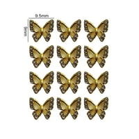 Grofry Legura manikura Butterfly Nail Art Art Charms sa sjajnim Rhinestones Hollow Exquisite Pribor