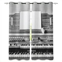 Klavir Keys Osoblje vrtlozi crne bijele zavjese kupaonica kuhinja spavaća soba na otvorenom unutarnji
