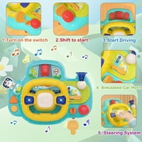 Igračke volana za mališani mjesec UP Boys Girls, Interaktivna igračka igračka za igračke za vrijeme auto-sjedala za novorođenčeta predškolska ustanova
