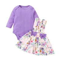 Utoimkio Toddler Girls Haljine Clearence Ležerne haljine za duge rukave za djevojčice Dječje djece Dječje