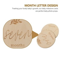 Drvene dječje mjesečne kartice Mjesečne kartice za djecu za bebe Fotografske rekvizite