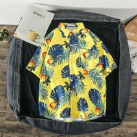 Dugme Romasper Summer Odjeća Zmajeve košulje Muške muške havajske cvjetne košulje pamuk prema dolje