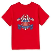 Hvala ti Eagle Ispis Humor Cotton T majice za dječake Novost Američki zvijezde i pruge Zastava zastava