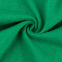 Vrhovi za žene casual pad - moda od $ dugih rukava rukav rukav jesenski uzorak ispis posade vrat zeleni vrhovi