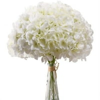 Whitesilk Cvijeće glave bjelokosti bijeli puni hidrangea cvijeće umjetno za ukrašavanje