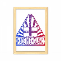 Engleska UK Triangle Landmark Zastava ukrasni drveni slikarki ukras Naslovnica Okvir slike A4
