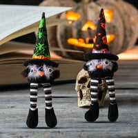 Xinwanna Halloween Plish lutka užarena pauk bučna hat prugasta ručno rađena 3D krv scena festival scene festival prop Halloween stoltop noćna sova Napunjena zabava za ornament