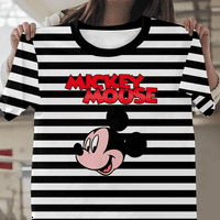 Mickey Mouse Casual majica kratkih rukava za djecu, unise odrasli Kids Striped majica, porodične majice,