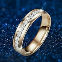 Frosted Silk uzorak umetnuli su rinestone prstena od legura žena izuzeća prstena modna nakita poklon prstenovi za prijatelje djevojke dječaci Dijamantni prstenovi ružičaste zlato 9