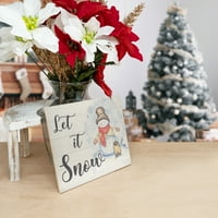 Jennygems neka se može znati za snijeg, drveni znak, božićne ukrase, slatki božićni dekor, dekor za