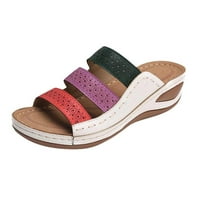 Borniu ženske sandale Flip flops za žene, ženske dame platforme Colorblock casual rimske papuče klinovi