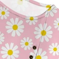 Ljetna ženska bluza lijepa daisy 3d tiskane majice kratkih rukava Y2K top