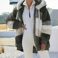 Zunfeo zimska jakna za žene Modni krzneni kaput Fleece topli prevelični kaput casual comfy plus veličine