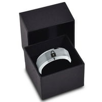 Tungsten Privatnost Padlock Lock Band prsten za muškarce Žene Udobnost Fit Grey Step Bevel Edge brušeno