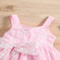 Codeop Toddler Baby Girls Princess Haljine Summer bez rukava Daisy haljina cvjetnog luka