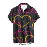 Cleariance za podizanje raka dojke Muška kuća Vintage Unporidation Ispis Casual gumb ima bluzu za bluzu u majici u džepu