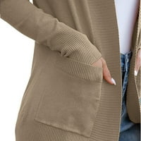 Ženske prevelike jakne s dugim rukavima kardigani s džepovima, ležerni lagani otvoreni džemperi s prednjim kardiganima