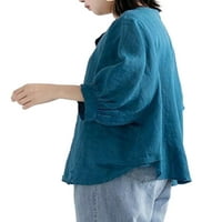 Colisha Women vrhova bluza s kratkim rukavima majica majica Basic Tunic Tunic Majica plave 2xl