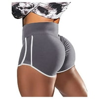 Capri gamaše za žene plus veličine vježbanje tajica fitness sport trčanje joga atletske hlače sive l