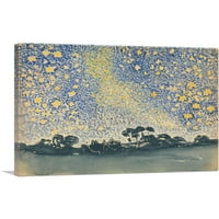 Pejzaž sa zvijezdama Canvas Art Print by Henri Edmond Cross - Veličina: 18 12