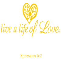 Efežanima 5: Živite život ljubavnog naljepnica Vinil naljepnica naljepnica - mala - zlatna žuta