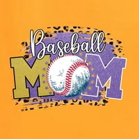 Bejzbol mama getah blistavo sportska grafička majica, zlato, mali