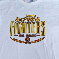 Majica Foo Fighters Organski bend logo Novi službeni unise bijeli e turneja