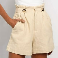Ženske ljetne modne kratke hlače sa džepnim tipkama casual kratke hlače u cjelokupnim kratkim hlačama